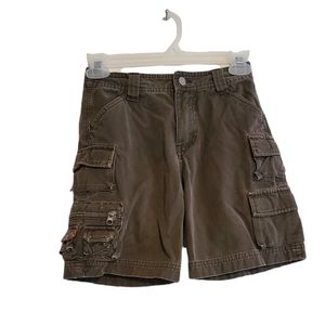 Utility Boys Size 5 Multi Pockets Zipper Velcro Cargo Shorts